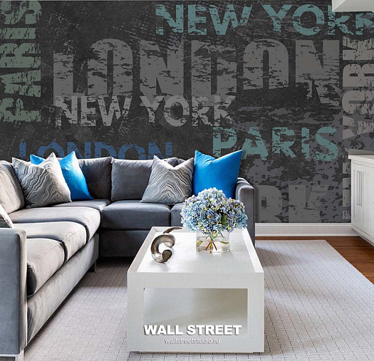 Фотообои в интерьере артикул Urban 12, URBAN, Wall street