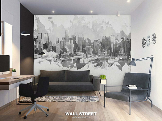 Фотообои в интерьере артикул Urban 8, URBAN, Wall street